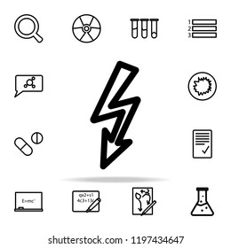 lightning icon. Science icons universal set for web and mobile