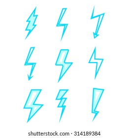 Lightning icon set