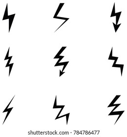 lightning icon set