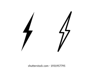 Lightning icon set. electric icon vector. power icon. energy sign