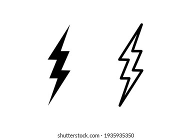 Lightning icon set. electric icon vector. power icon. energy sign