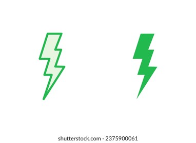 Lightning icon set. electric icon vector. power icon. energy sign
