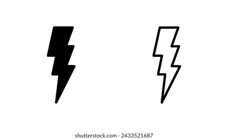 Lightning icon set. electric icon vector. power icon. energy sign