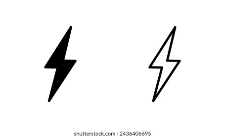 Lightning icon set. electric icon vector. power icon. energy sign