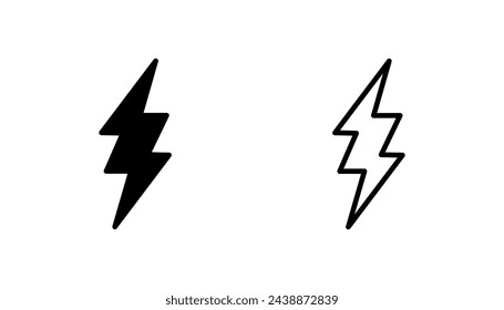 Lightning icon set. electric icon vector. power icon. energy sign