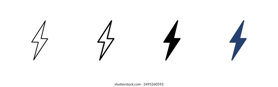 Lightning icon set. electric icon vector. power icon. energy sign