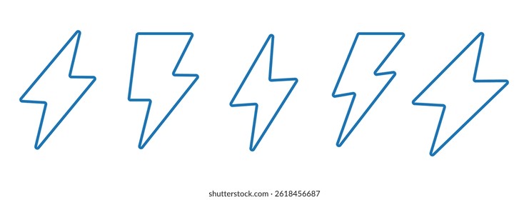 Lightning icon set. electric icon vector. power icon. energy sign