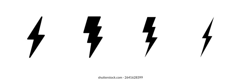 Lightning icon set. electric icon vector. power icon. energy sign