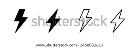 Lightning icon set. electric icon vector. power icon. energy sign