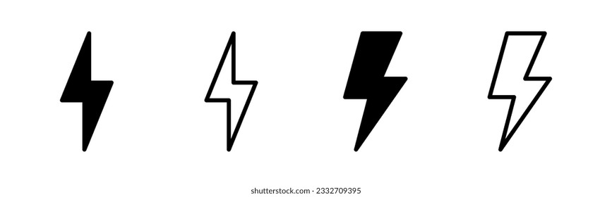 Lightning icon set illustration. electric sign and symbol. power icon. energy sign