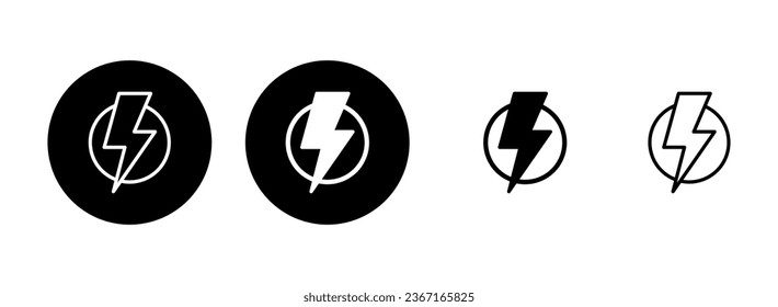 Lightning icon set illustration. electric sign and symbol. power icon. energy sign