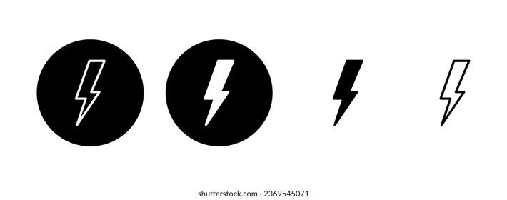 Lightning icon set illustration. electric sign and symbol. power icon. energy sign