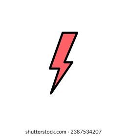 Blitzsymbol-Set-Illustration. elektrisches Zeichen und Symbol. Leistungssymbol. Energiezeichen