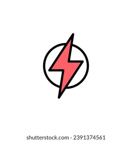Blitzsymbol-Set-Illustration. elektrisches Zeichen und Symbol. Leistungssymbol. Energiezeichen