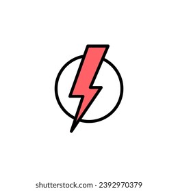 Lightning icon set illustration. electric sign and symbol. power icon. energy sign