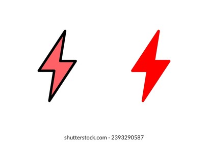 Lightning icon set illustration. electric sign and symbol. power icon. energy sign