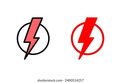 Lightning icon set illustration. electric sign and symbol. power icon. energy sign