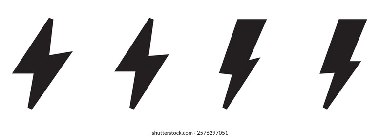 Lightning icon set illustration. electric sign and symbol. power icon. energy sign