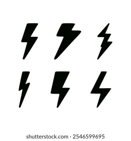 lightning icon set vector illustration template design