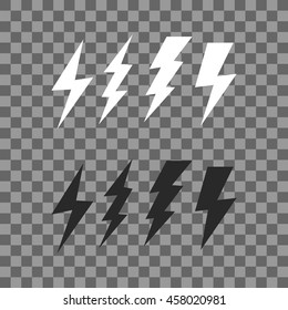 Lightning icon. Lightning set. Vector illustration