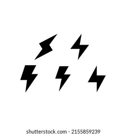 Lightning Icon Set Vector Symbol Design Illustration