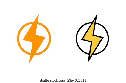 Lightning icon set for web and mobile app. electric sign and symbol. power icon. energy sign