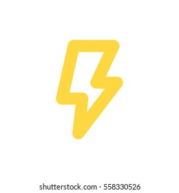 lightning icon. sign design