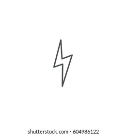 lightning icon. sign design