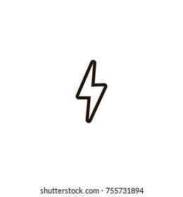 lightning icon. sign design
