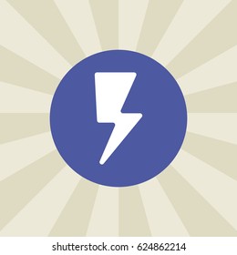 lightning icon. sign design. background