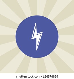 lightning icon. sign design. background