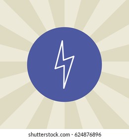 lightning icon. sign design. background