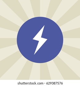 lightning icon. sign design. background