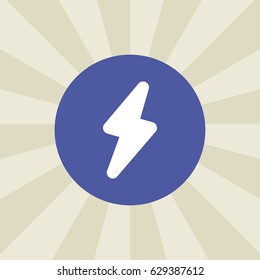 lightning icon. sign design. background