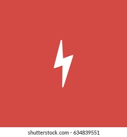 lightning icon. sign design. red background