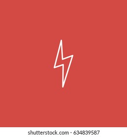 lightning icon. sign design. red background