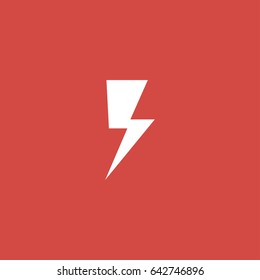 lightning icon. sign design. red background