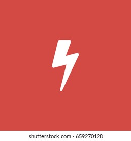 lightning icon. sign design. red background