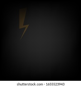 Lightning Icon sign. Icon as grid of small orange light bulb in darkness. Illustration.