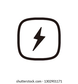 Lightning icon sign symbol