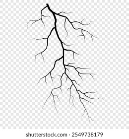 Icono de relámpago. Siluetas del rayo aisladas en el fondo blanco. Pernos eléctricos, golpes del trueno, Plantilla de los iconos del fenómeno del Clima. Ilustración vectorial.