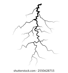 Icono de relámpago. Siluetas del rayo aisladas en el fondo blanco. Pernos eléctricos, golpes del trueno, Plantilla de los iconos del fenómeno del Clima. Ilustración vectorial.