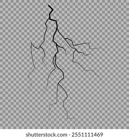 Icono de relámpago. Siluetas del rayo aisladas en el fondo blanco. Pernos eléctricos, golpes del trueno, Plantilla de los iconos del fenómeno del Clima. Ilustración vectorial.