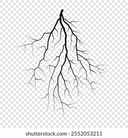 Icono de relámpago. Siluetas del rayo aisladas en el fondo blanco. Pernos eléctricos, golpes del trueno, Plantilla de los iconos del fenómeno del Clima. Ilustración vectorial.