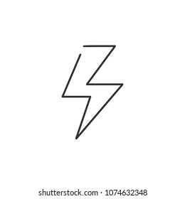 Lightning icon. Simple element illustration. Lightning symbol design from Ecology collection set. Can be used in web and mobile on white background