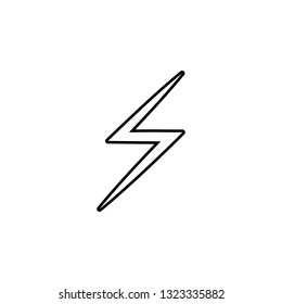 lightning icon. Simple thin line, outline vector element of Weather icons set for UI and UX, website or mobile application