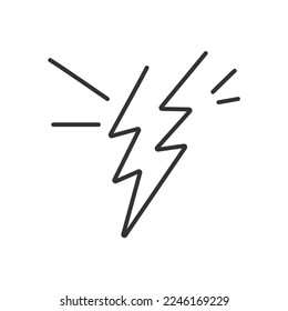 Lightning icon. Simple vector illustration