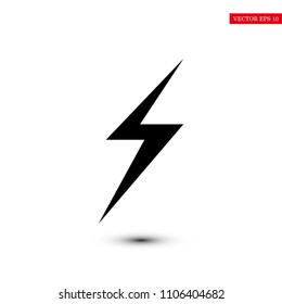 lightning icon, stock vector illustration flat design style