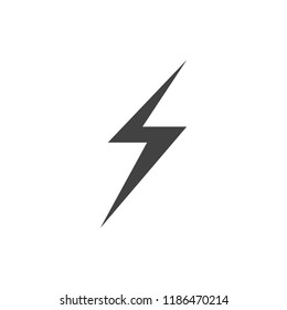 lightning icon, stock vector illustration flat design style