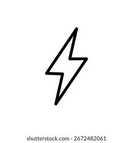 Icono del relámpago para los App y los Sitios web. señal eléctrica y símbolo. icono de poder. señal de energía